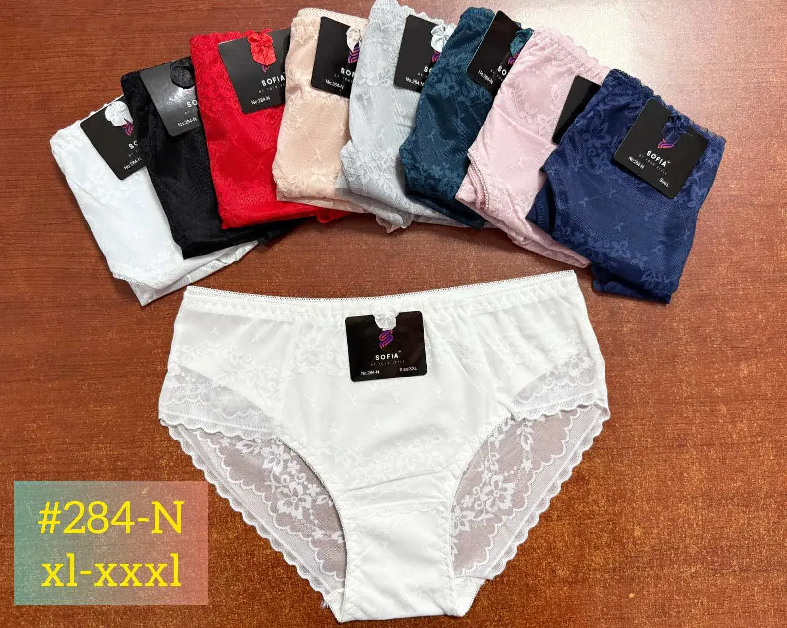 Majtki damskie koronkowe S-XXL 8 kolorów Sujet 24 szt