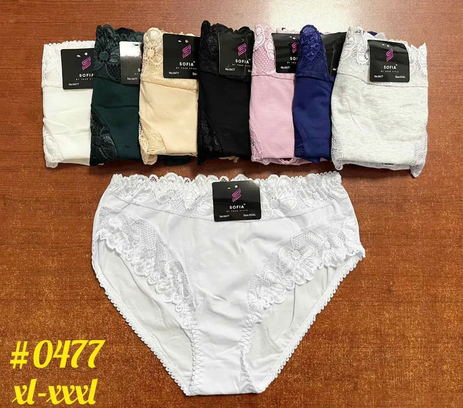 Majtki damskie XL-XXL z koronką Sofia #1477