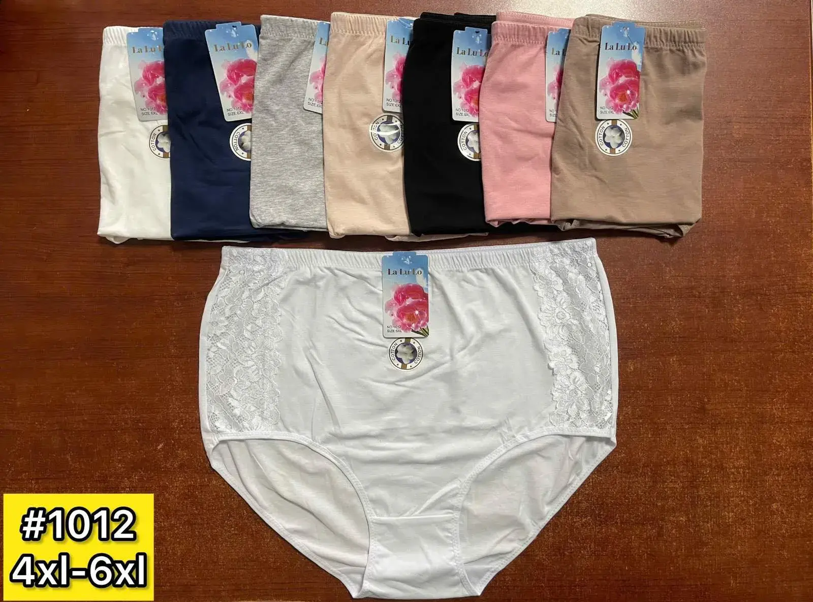 Majtki damskie 4XL 6XL koronkowe, zestaw 10 kolorów