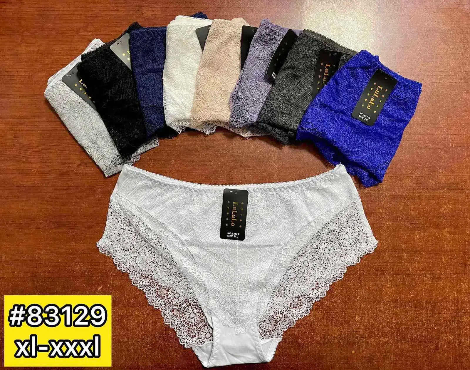 Majtki damskie XL-XXL koronkowe, 8 kolorów, op. 24 szt