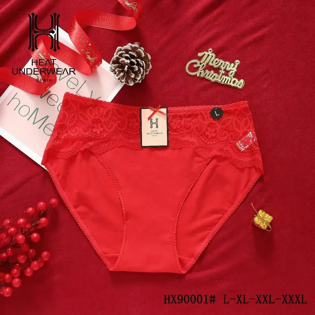 Majtki damskie koronkowe czerwone L-XL-XXL HX90001