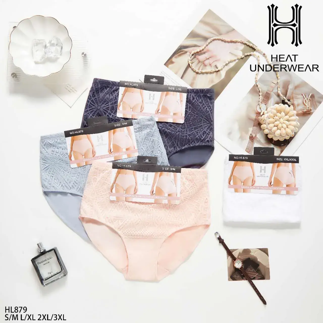 Majtki damskie Heat Underwear S-3XL zestaw 5 szt