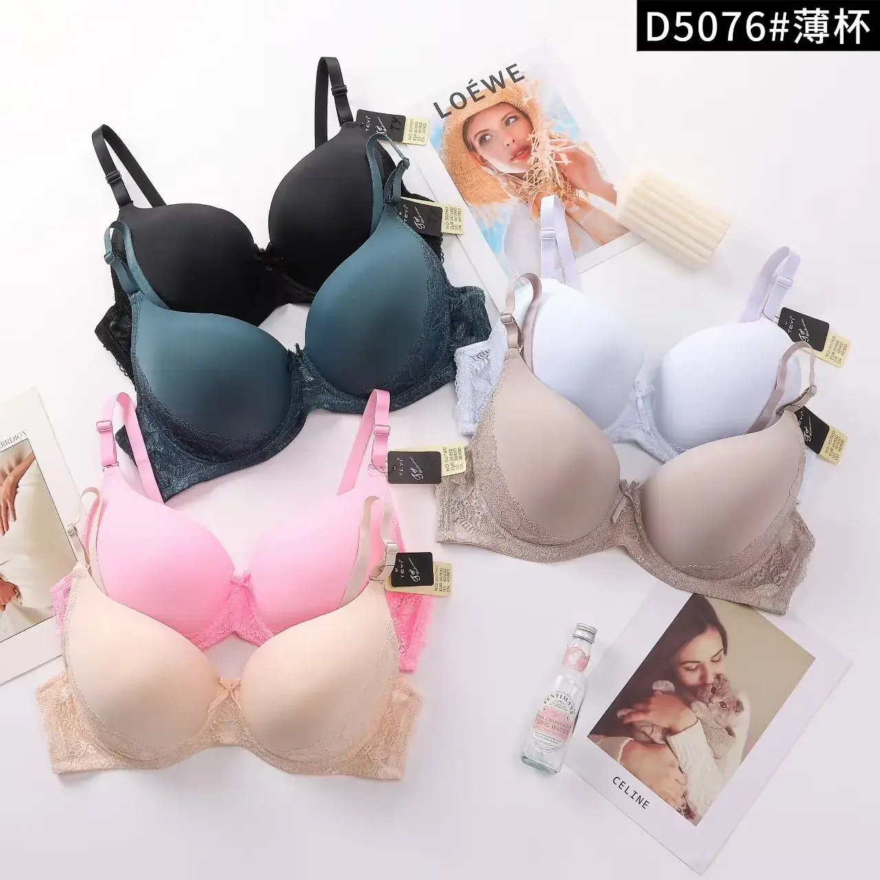 Biustonosz damski push-up D5076 różne kolory