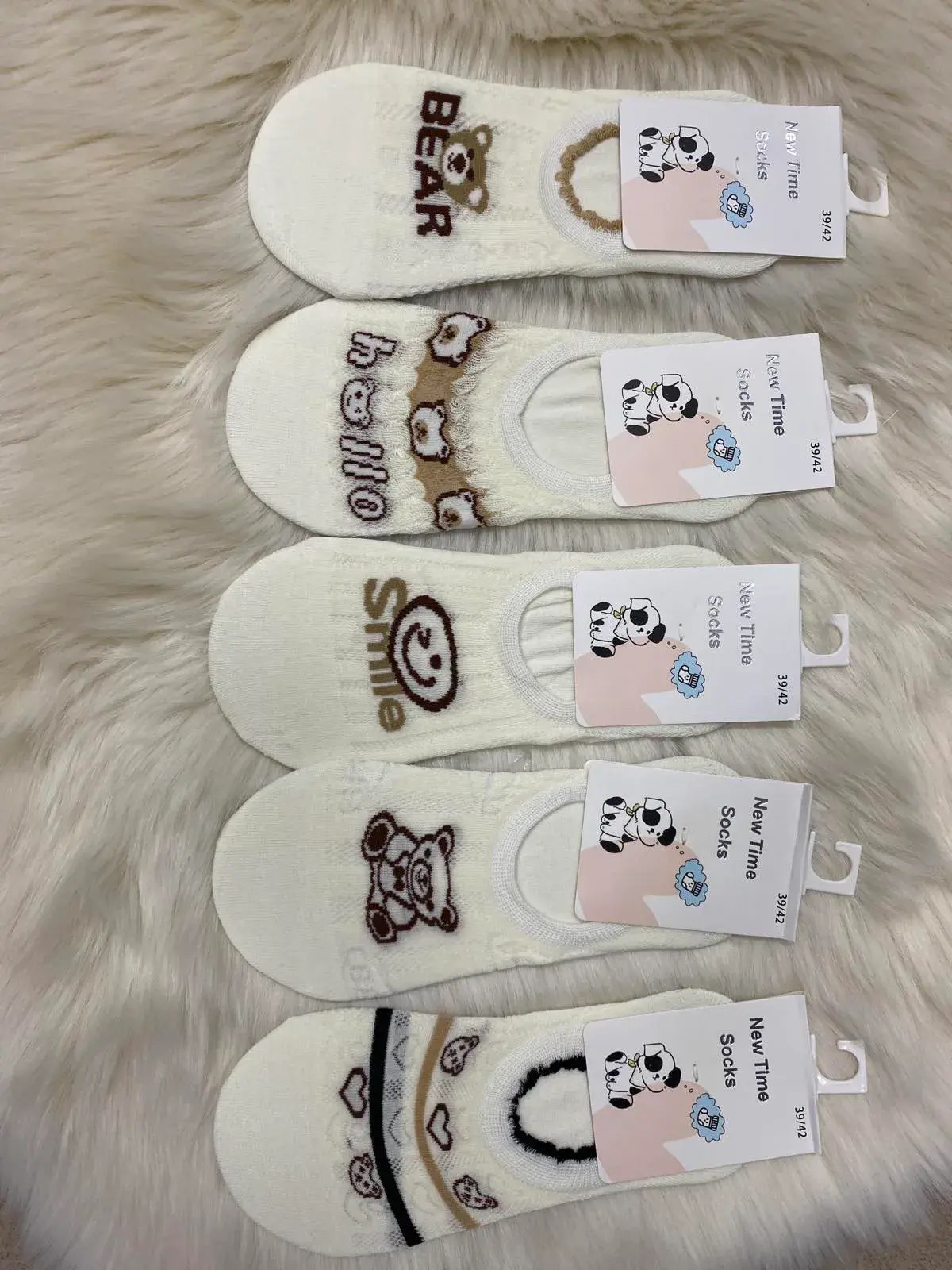 Skarpetki damskie z misiami Size 36-40, 5 wzorów