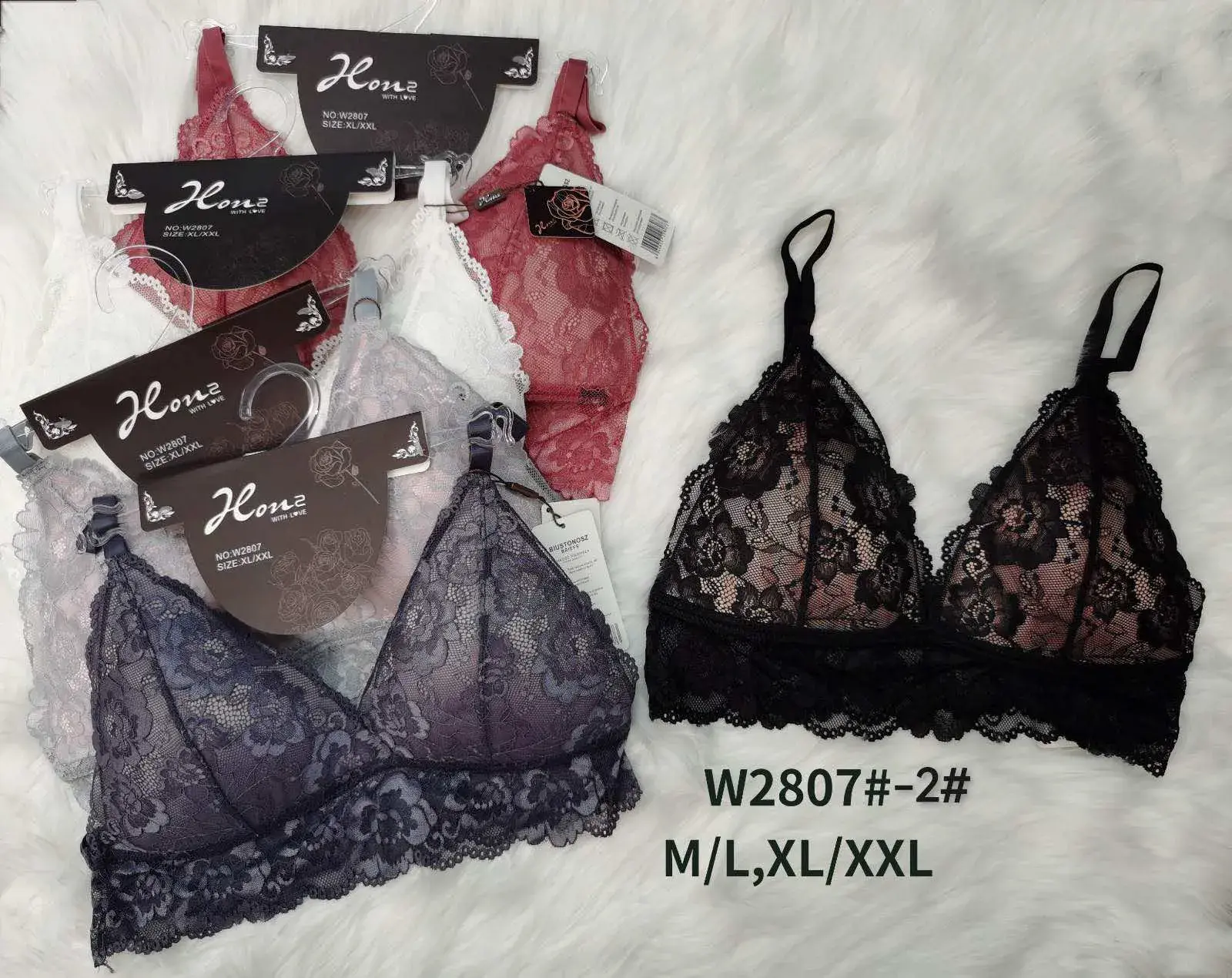 Biustonosz damski koronkowy W2807-2 M/L/XL/XXL
