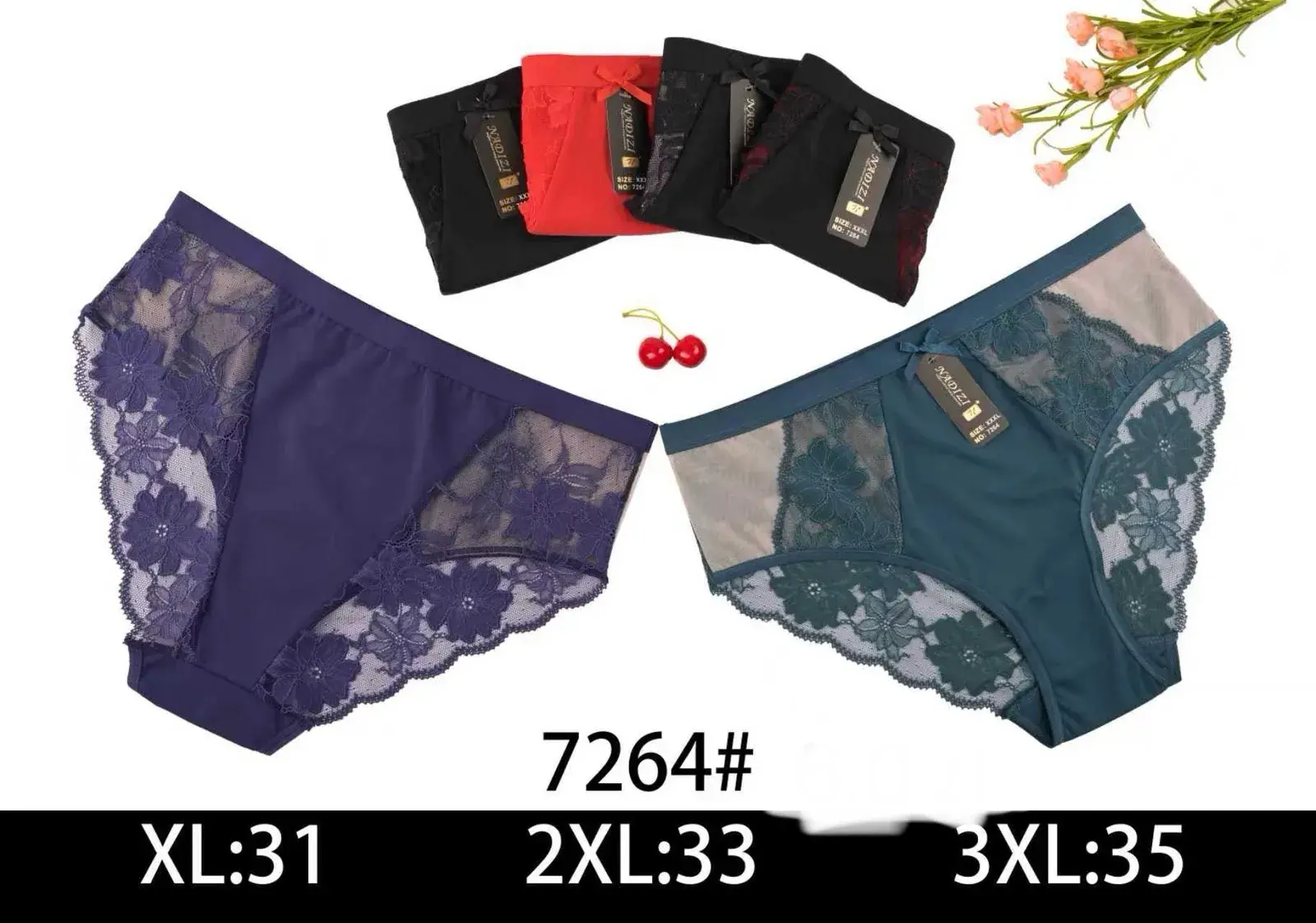 Majtki damskie XL/31 2XL/33 3XL/35 7264#