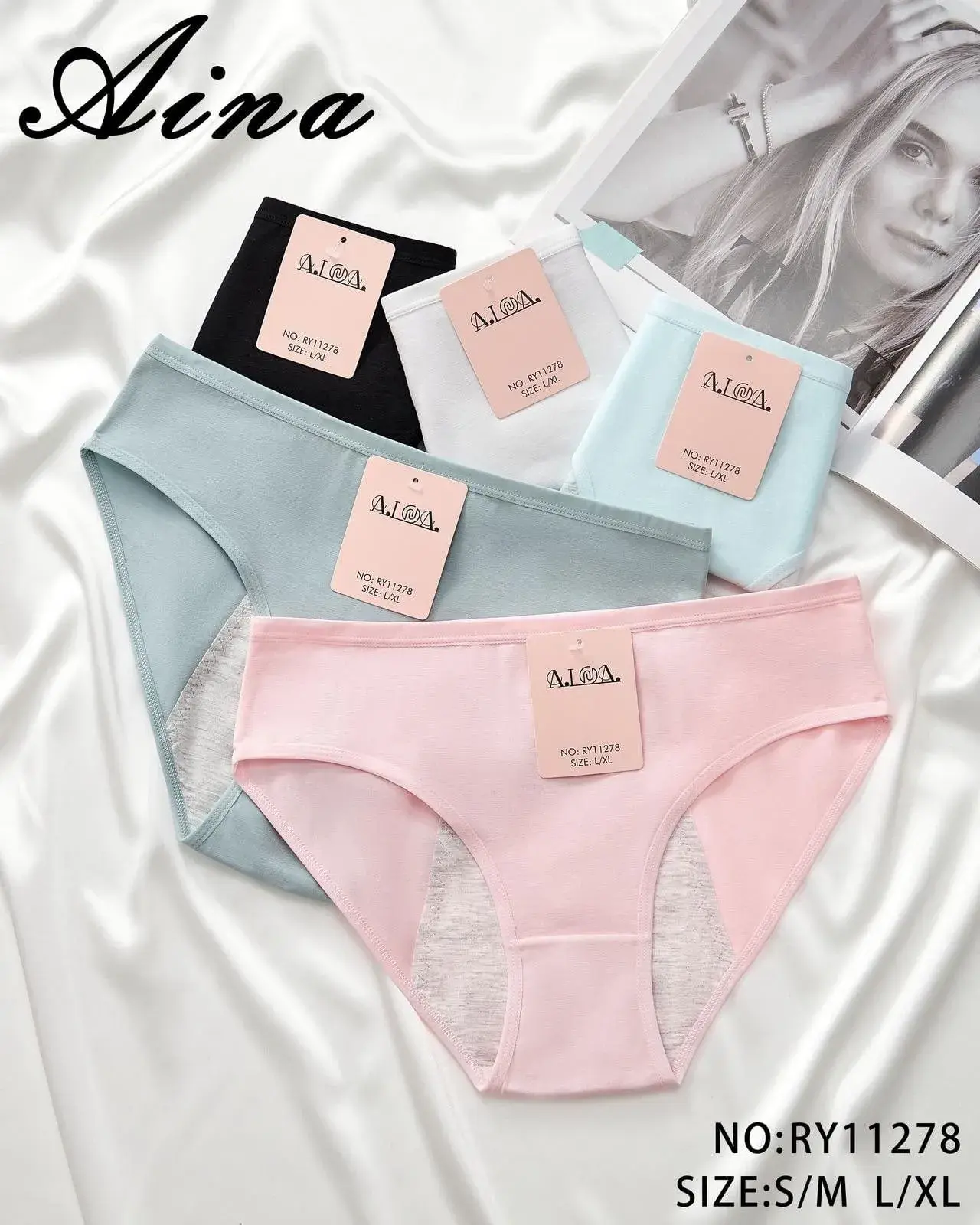 Majtki damskie Aina S/M L/XL 4 kolory NO-RY11278