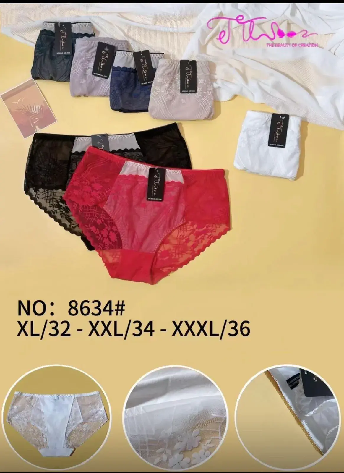 Majtki damskie Tissu NO:8634# XL/32-XXXL/36