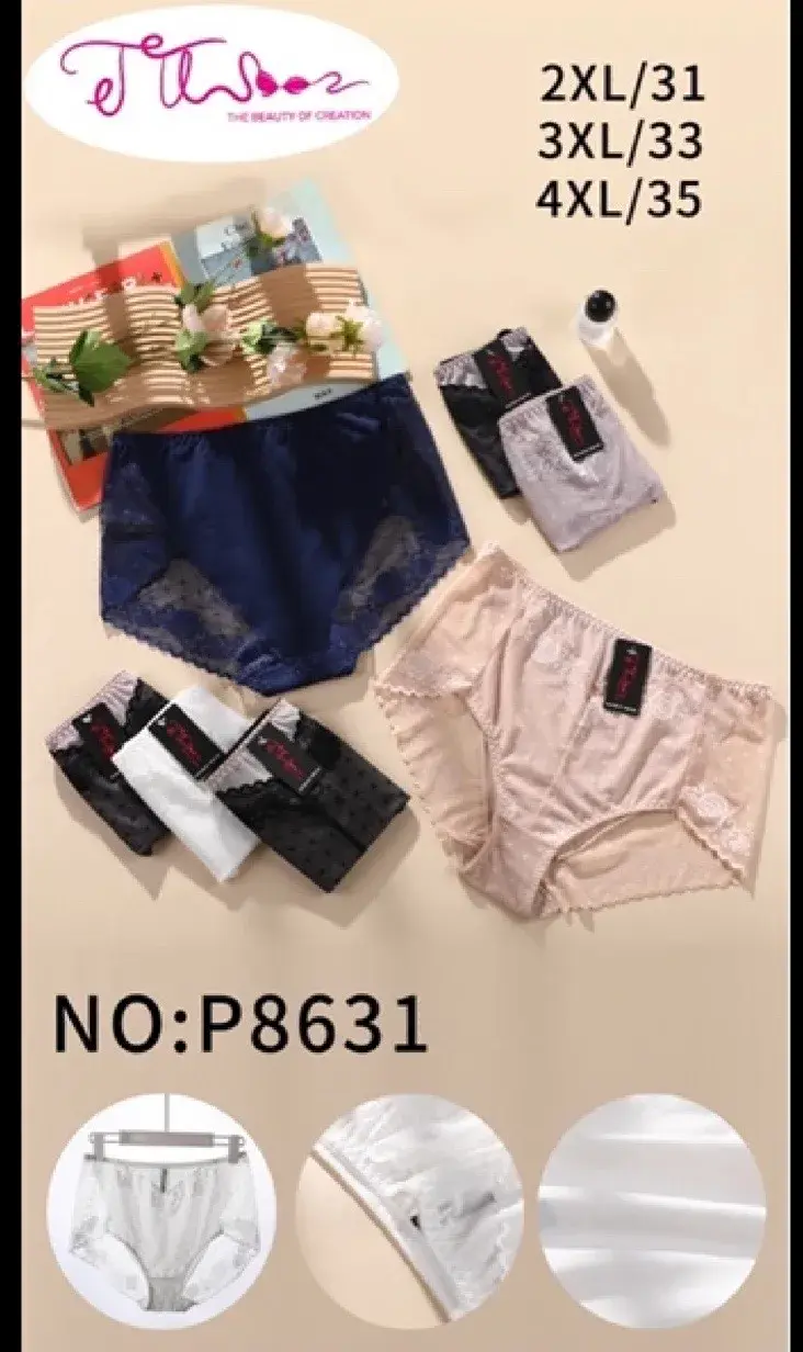 Majtki damskie P8631 rozmiary 2XL/31, 3XL/33, 4XL/35