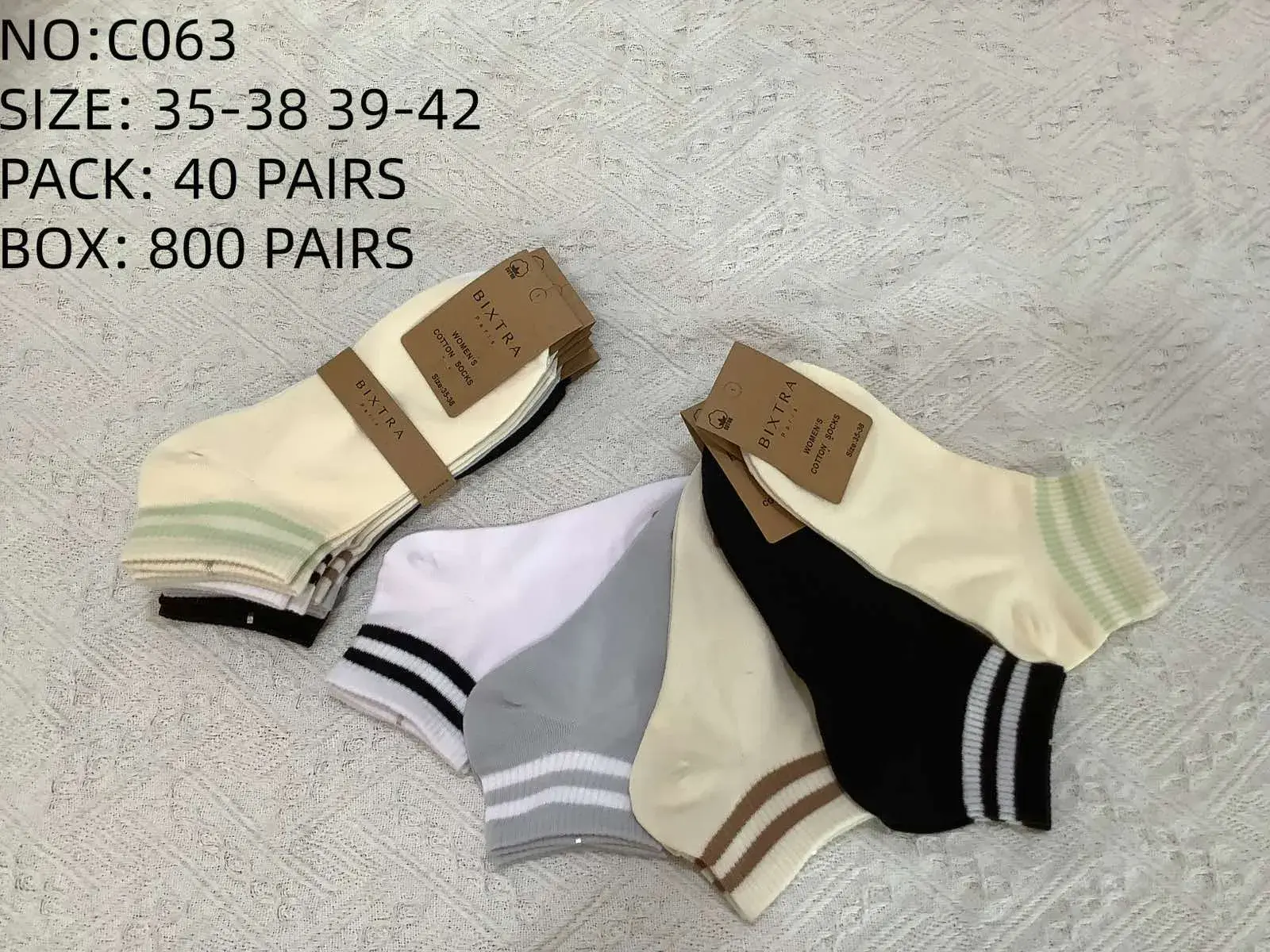 Skarpetki damskie ankle NO:C063 rozmiary 35-38,