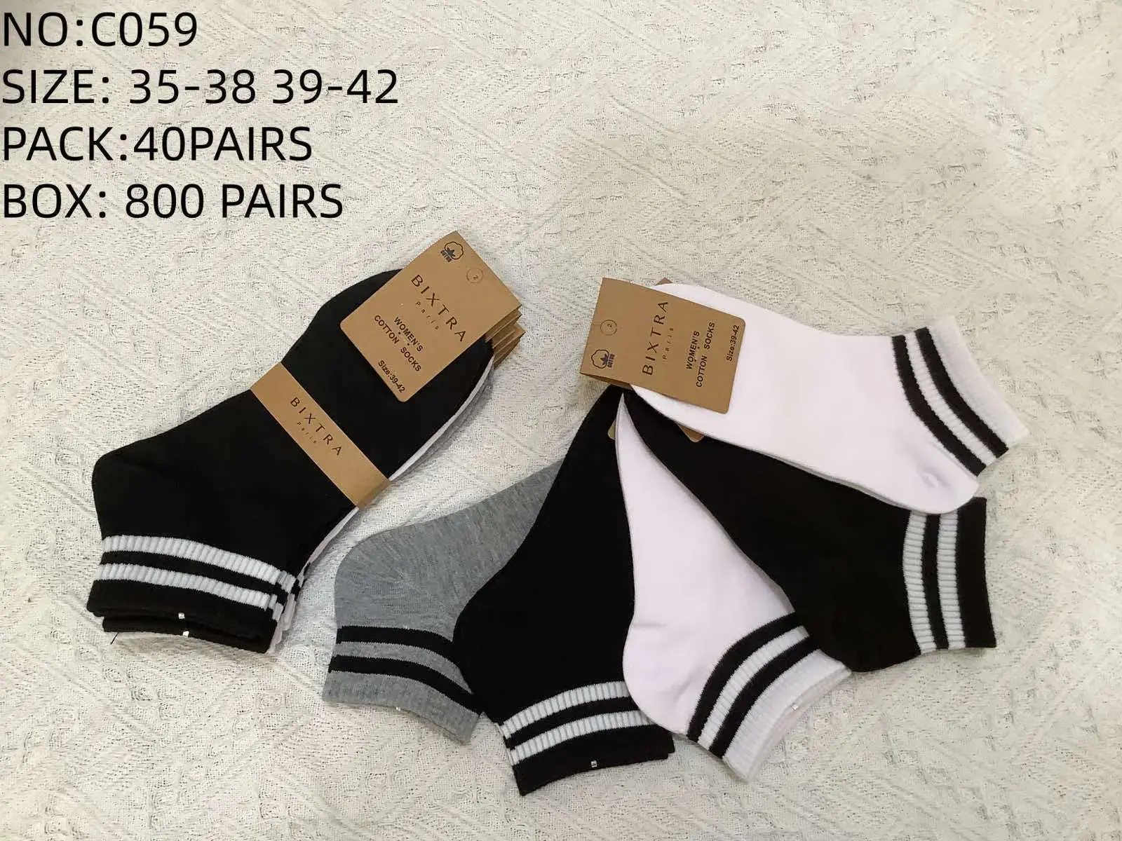 Skarpetki damskie BISTAR NO:C059 rozmiar 35-42, 40 szt