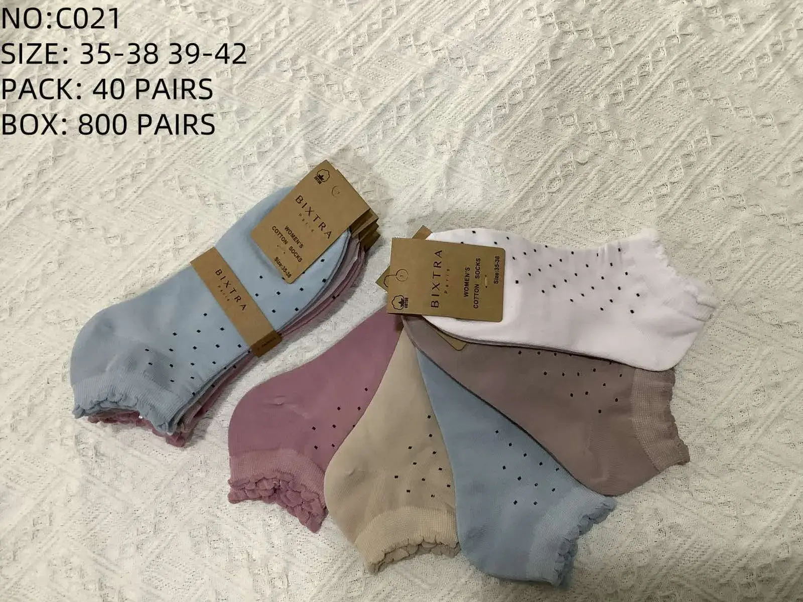 Skarpetki damskie ankle Dots multi kolor roz. 35-38,