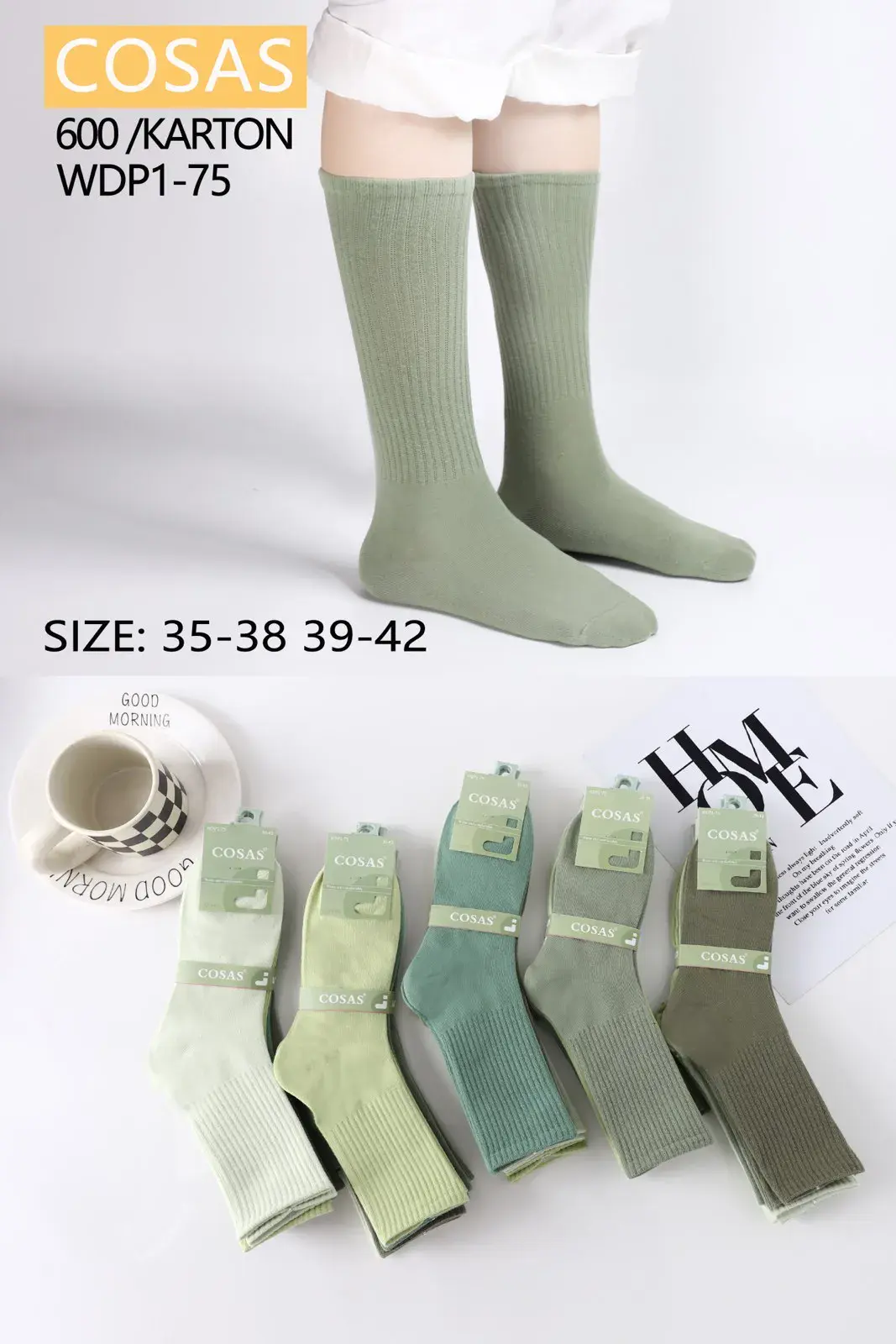 Skarpetki damskie COSASAS WD1-75 roz 35-38/39-42, 600/karton
