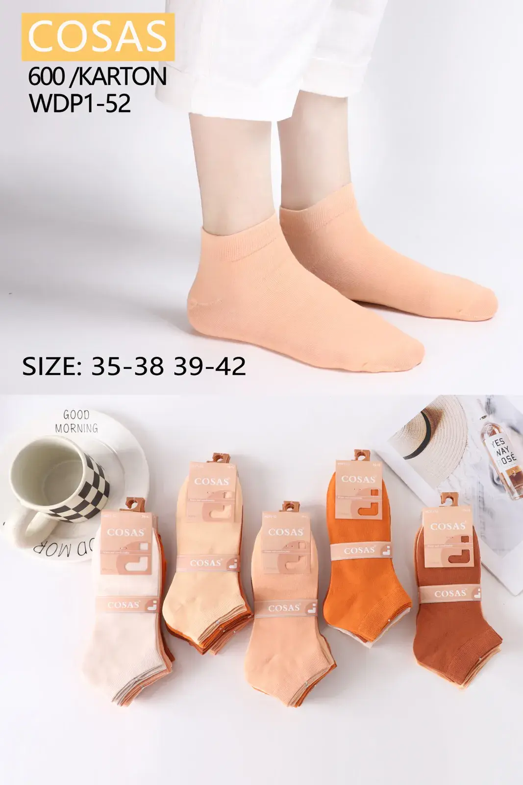 Skarpetki damskie COSASAS WDP52, roz. 35-38/39-42, 600/karton