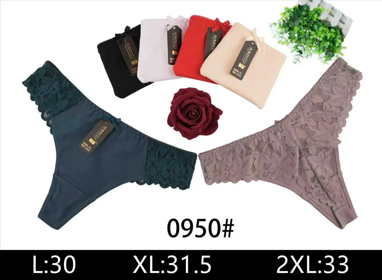 Majtki damskie koronkowe 0950# L30 XL31.5 2XL33