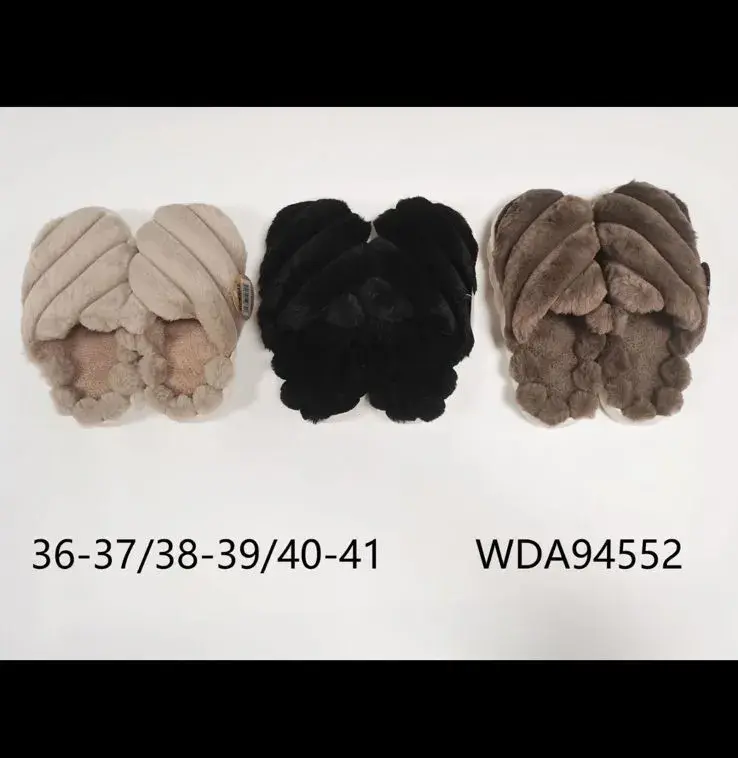 Kapcie damskie futrzane 35-37/38-39/40-41 beż/czarny/brąz