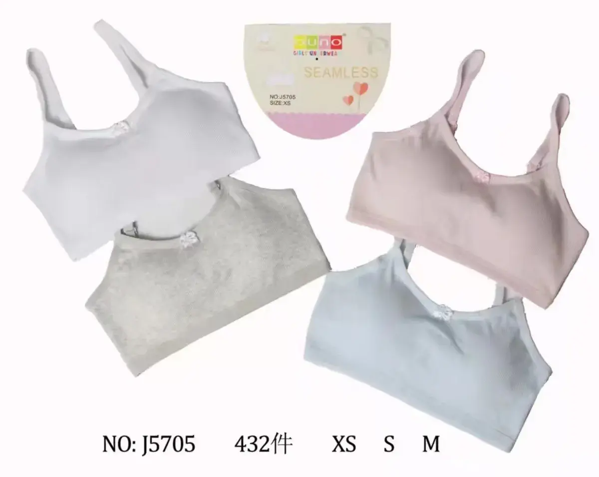 Bezszwowy top dziecięcy J5705 w pastelowych kolorach XS-M
