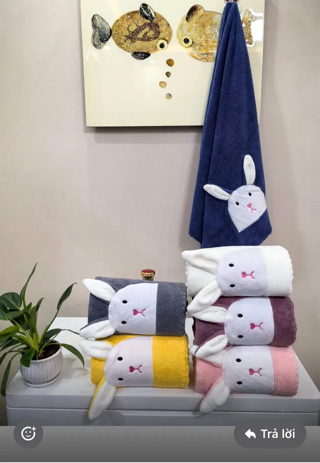 Ręczniki dla Dzieci 50x100 cm z Uszami Królika