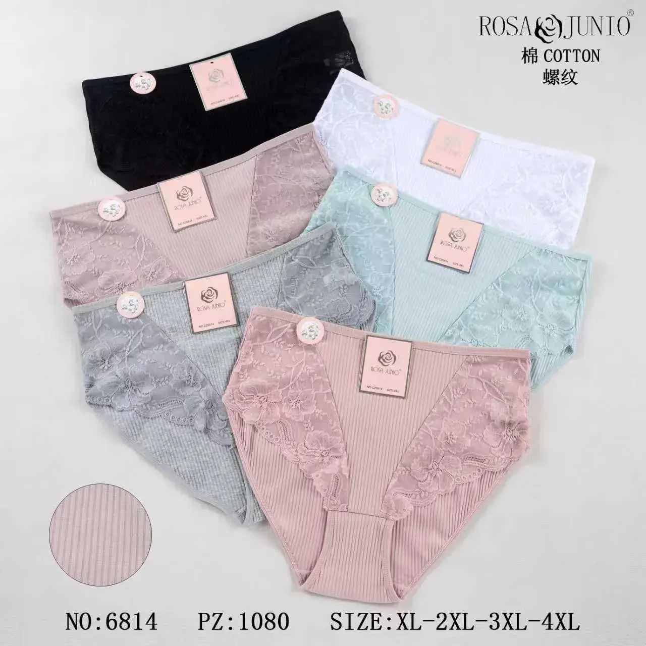 Majtki damskie Rosa&Junio bawełniane X-4XL 6 kolorów