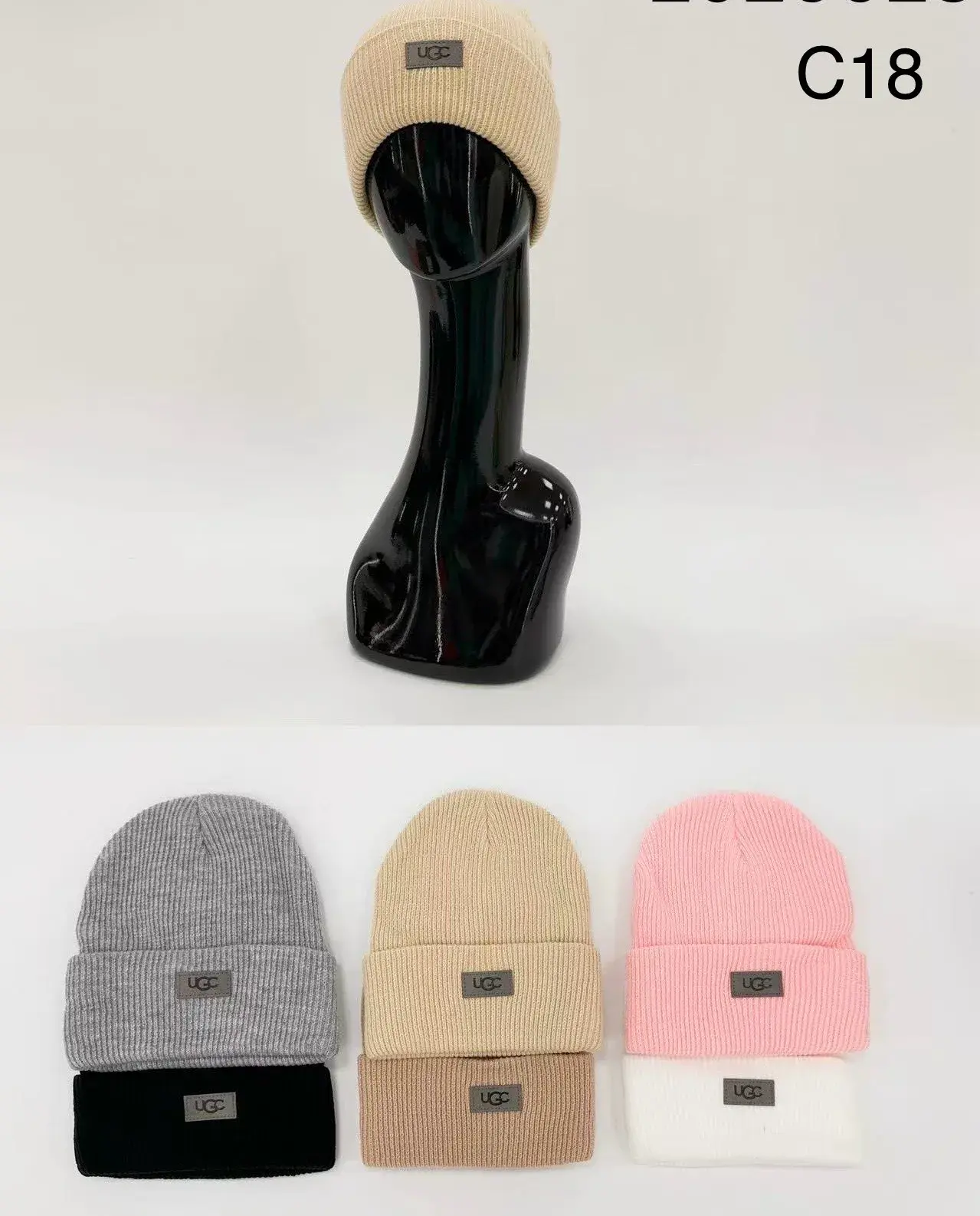 Czapki damskie beanie UGG C18, 6 kolorów