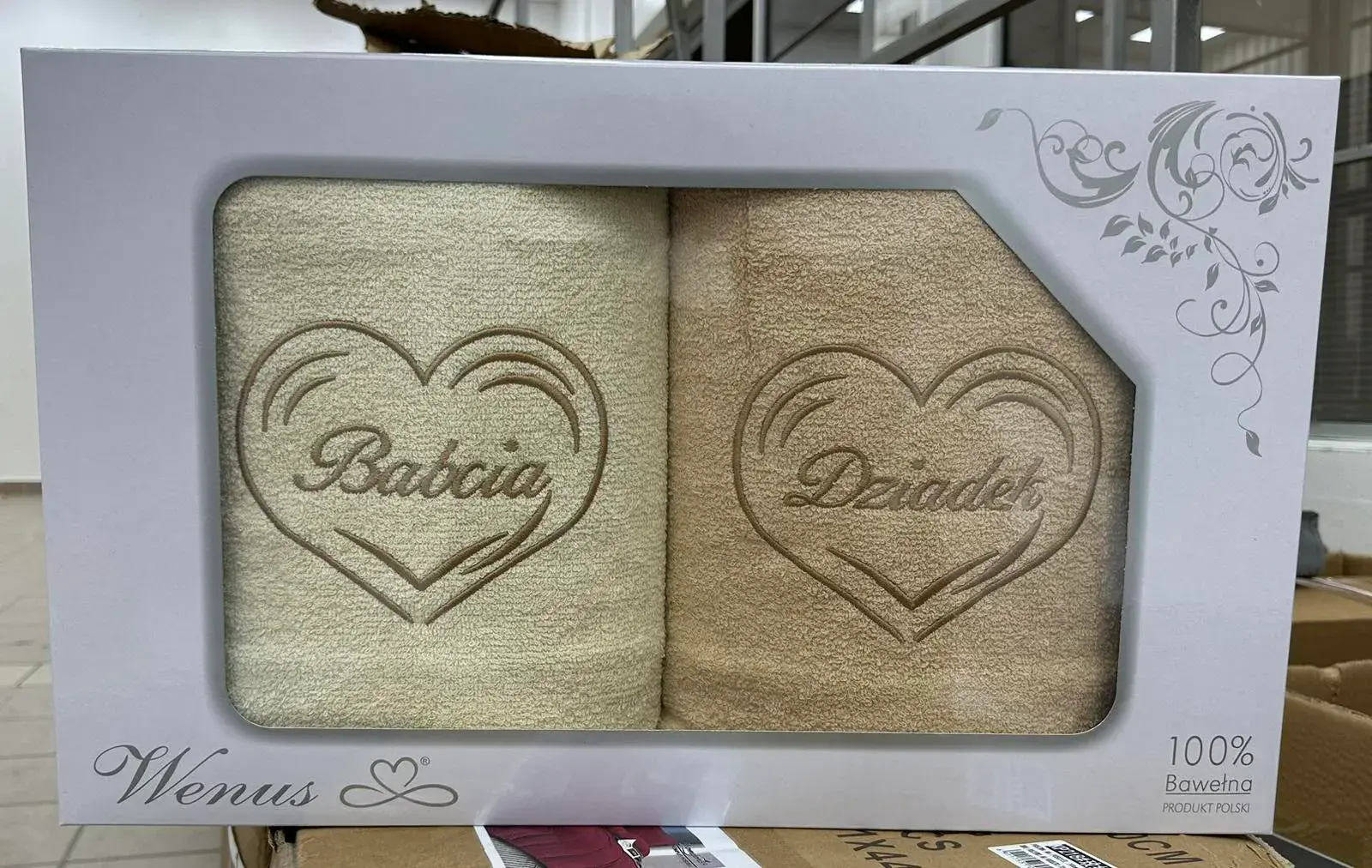 Ręczniki Babcia & Dziadek 2PCS 70/140 100% Bawełna