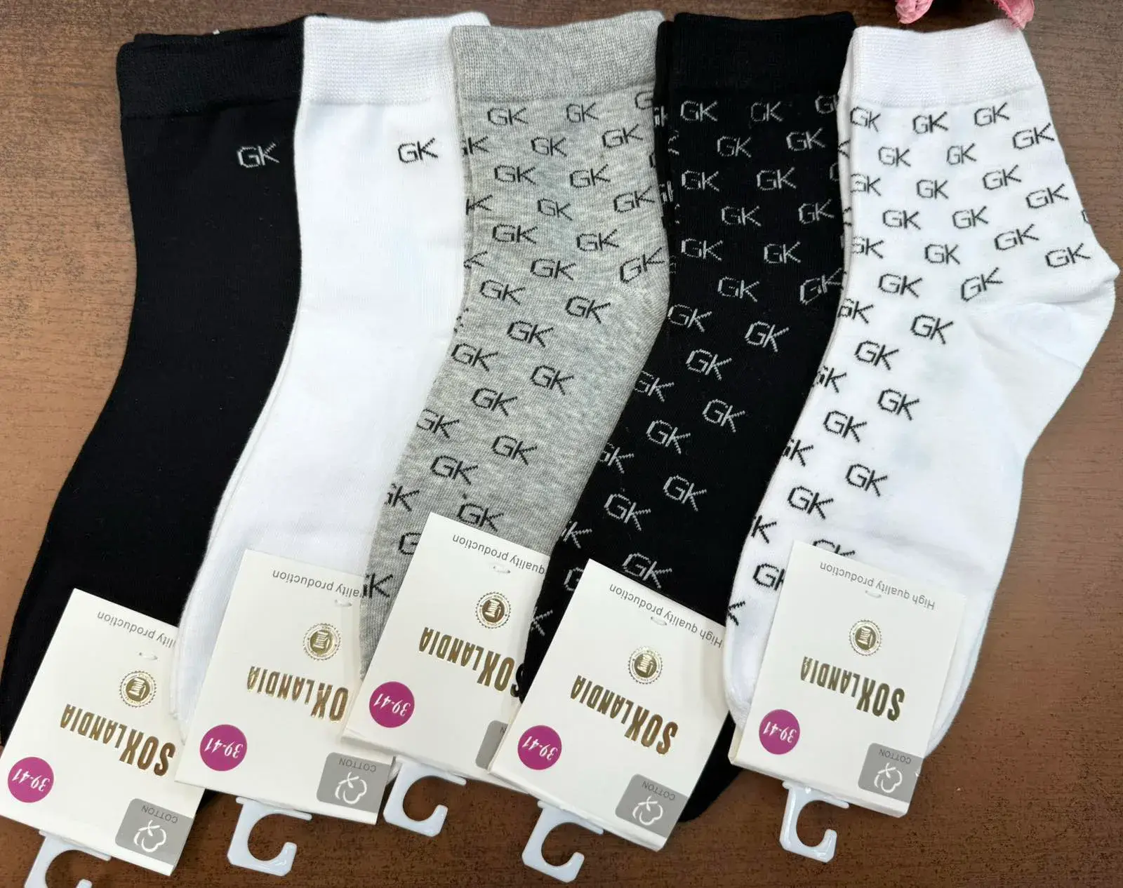Skarpetki damskie SOLVIA rozmiar 39-41, zestaw czarno-białe
