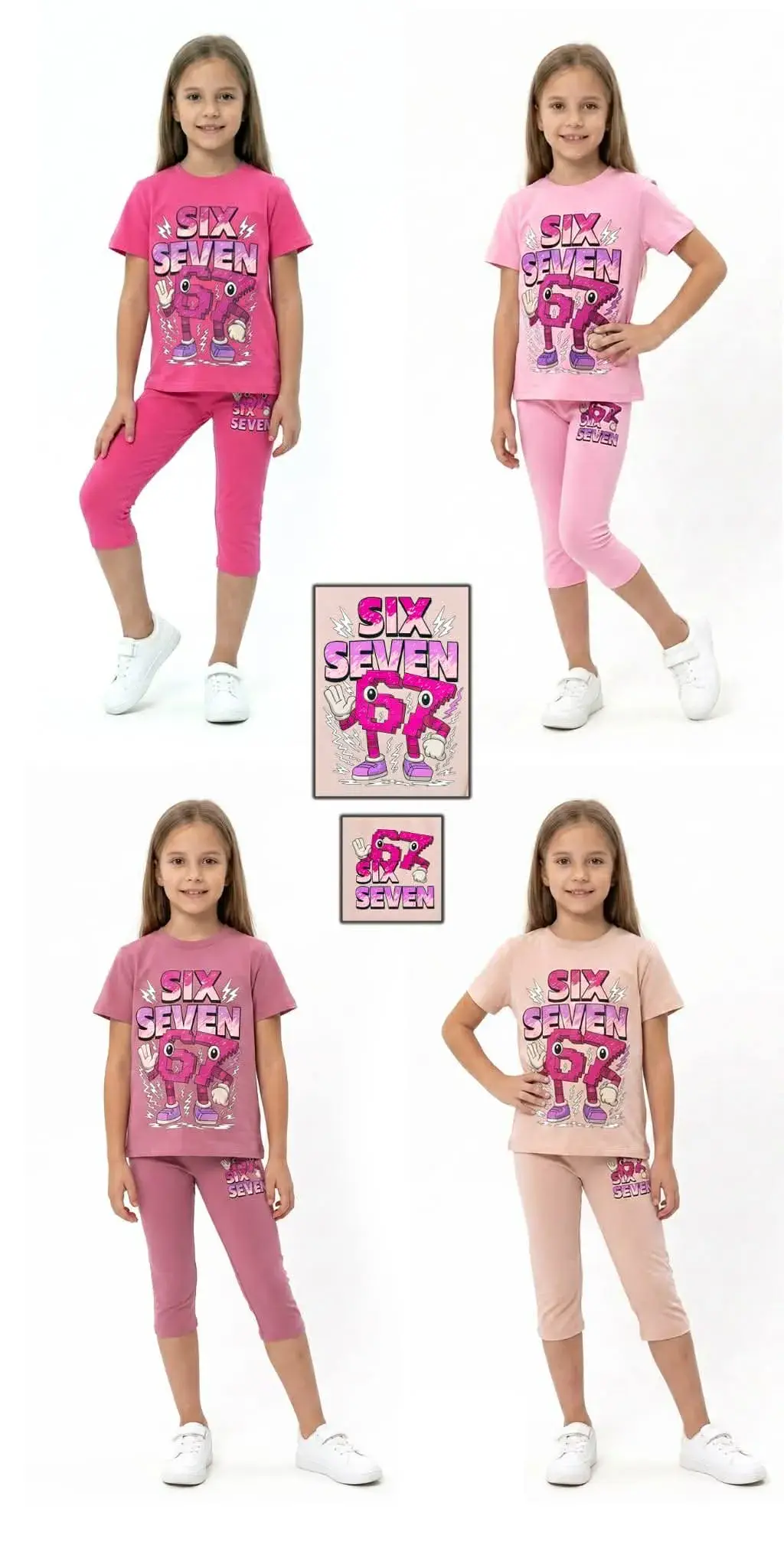 Komplet Ubrań Dziecięcych 4-12L GUY Pink