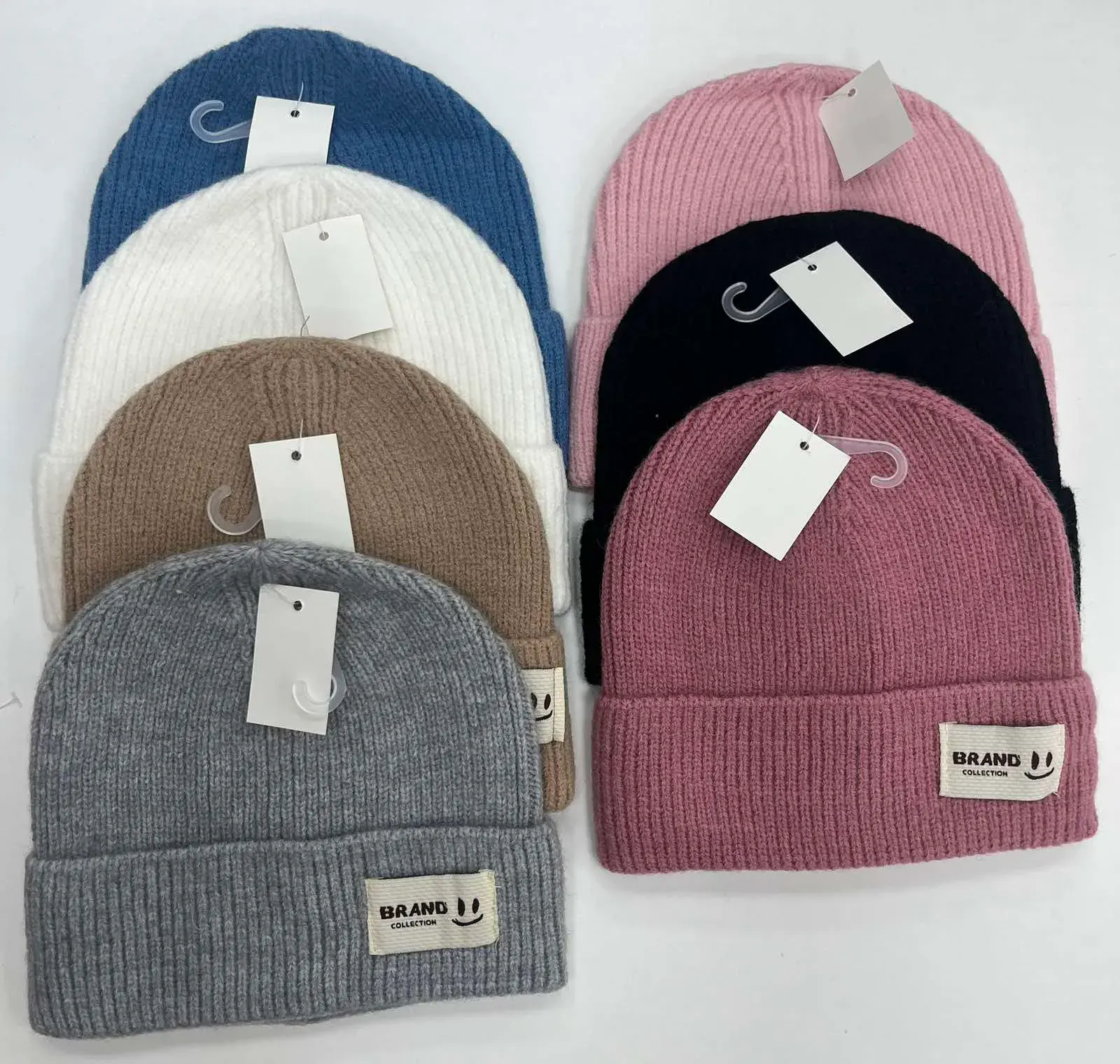 Czapki damskie beanie dzianinowe 7 kolorów