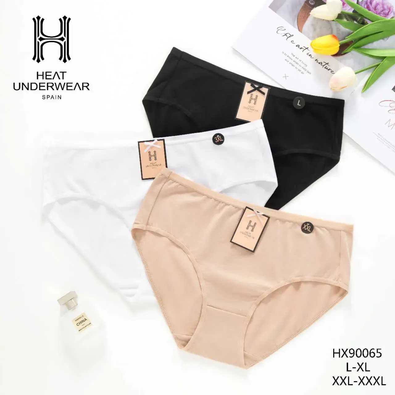 Majtki damskie Heat Underwear HX90065 L-XL, XXL-XXXL, 3 szt.