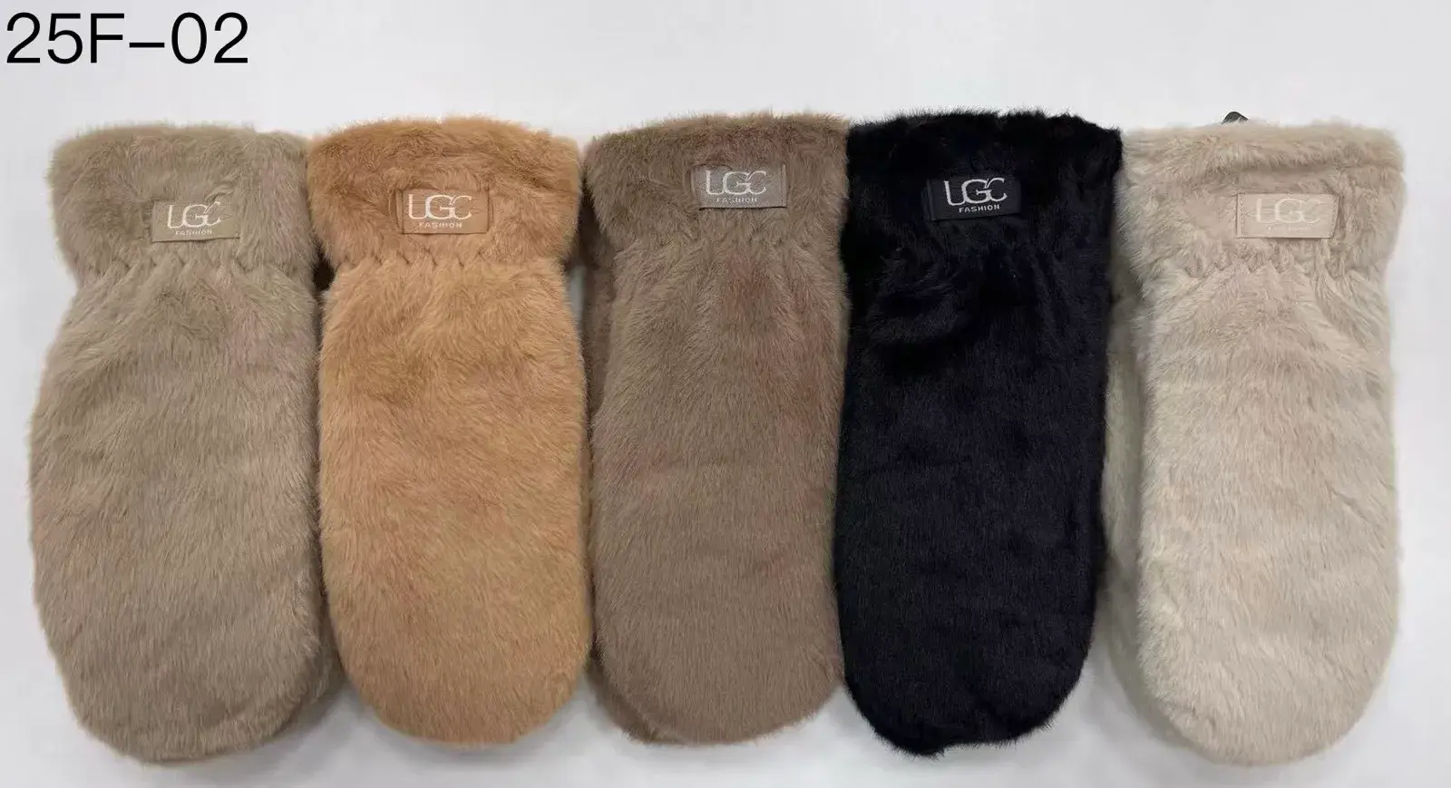 Rękawiczki damskie UGG futrzane mix kolorów 25F-02