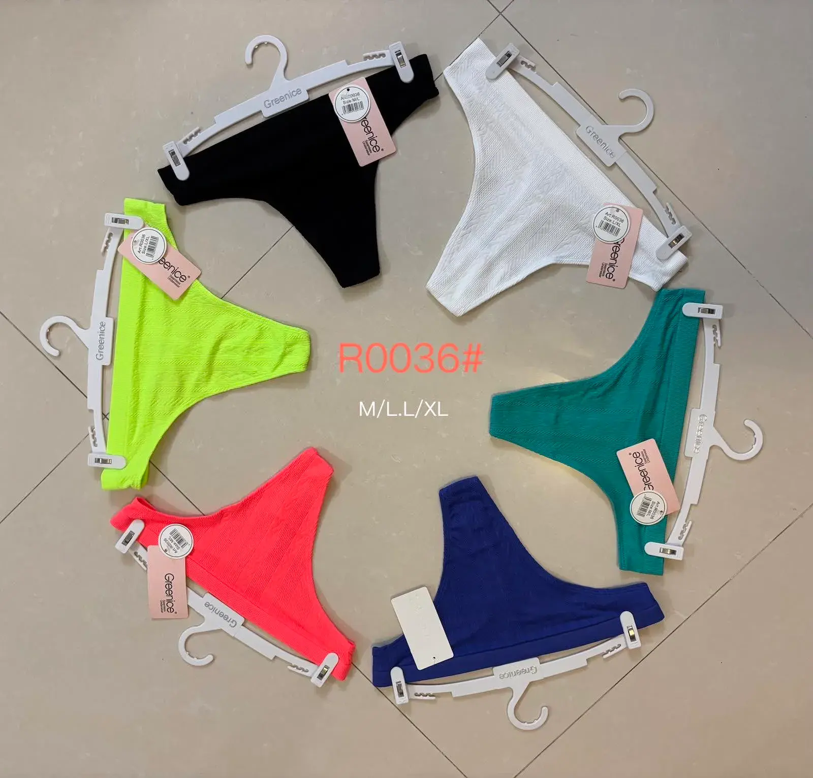Majtki damskie RO036 M/L XL neonowe 6 szt