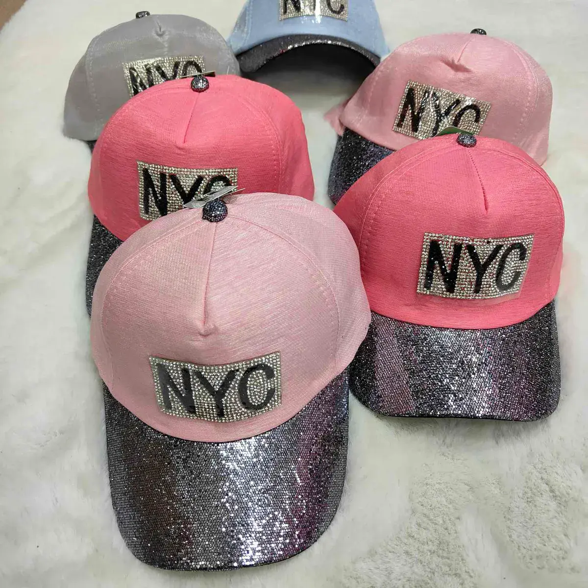 Czapka z daszkiem NYC różowa 50-54
