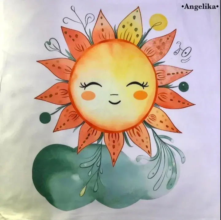 Poszewka dekoracyjna 40x40cm z motywem słoneczka