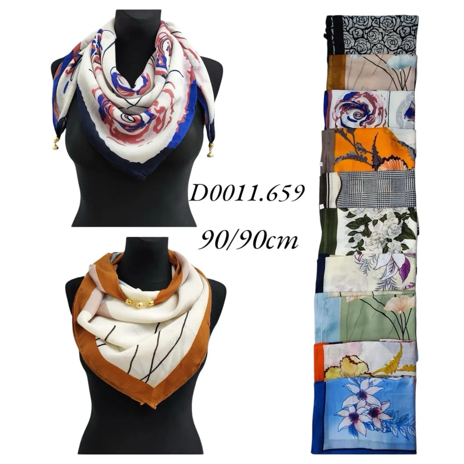 Szale damskie kwadratowe 90/90cm D0011.659