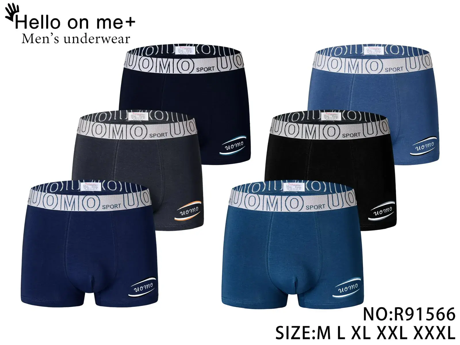 Bokserki męskie Hello on me+ sportowe NO-R9156 M-XXXL