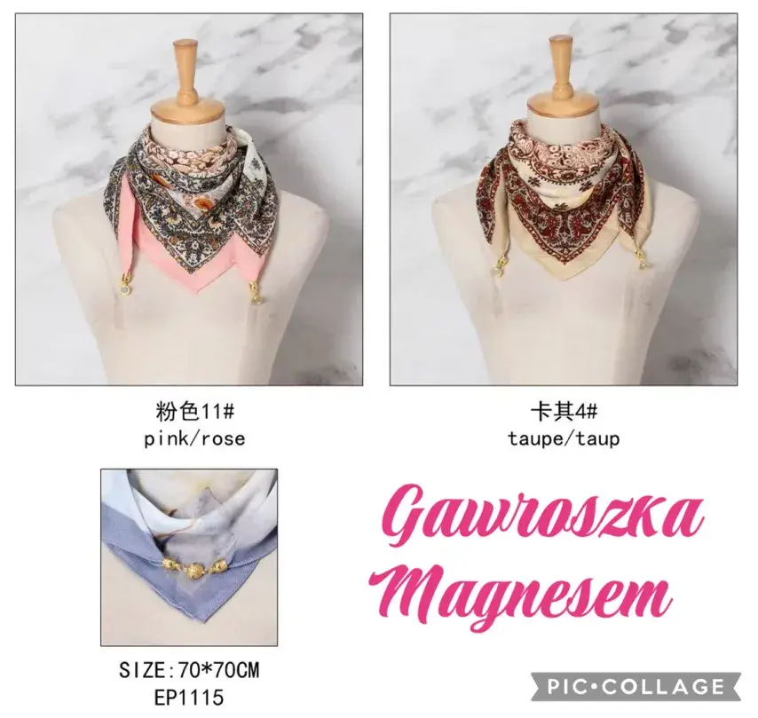 Chusta Damska z Magnesem Gavwroszka 70-70cm
