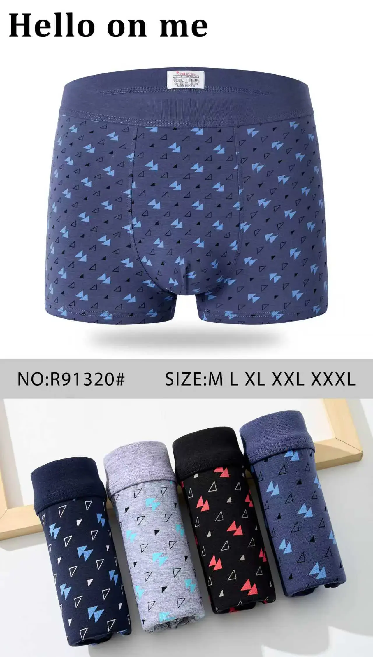 Bokserki męskie wzorzyste NO: R9130 rozmiary M-XXXL
