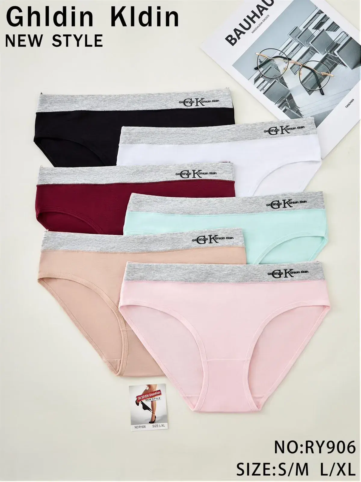 Majtki damskie New Style GK, rozmiary S/M L/XL, 6 kolorów