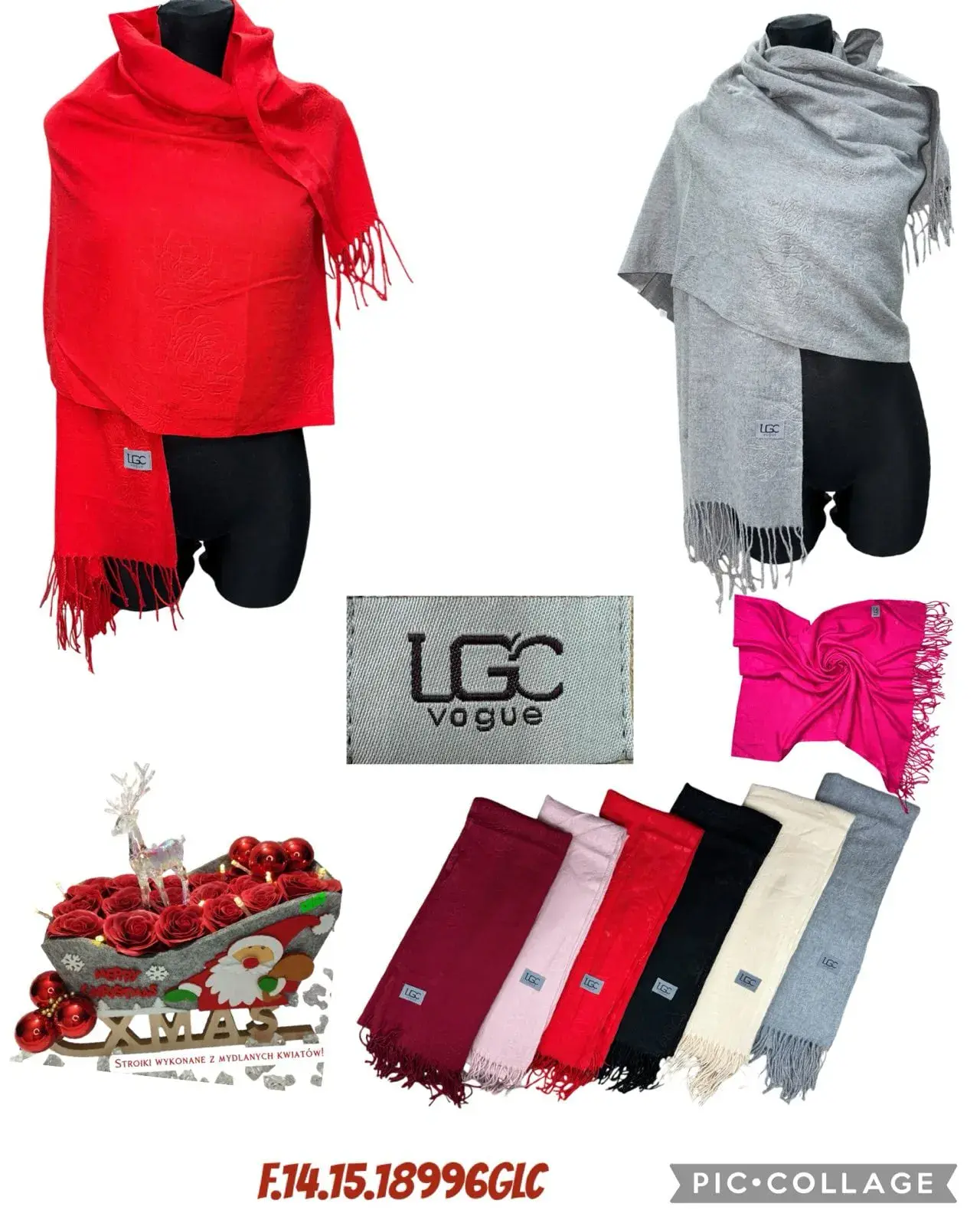 Szaliki damskie LGC Vogue różne kolory