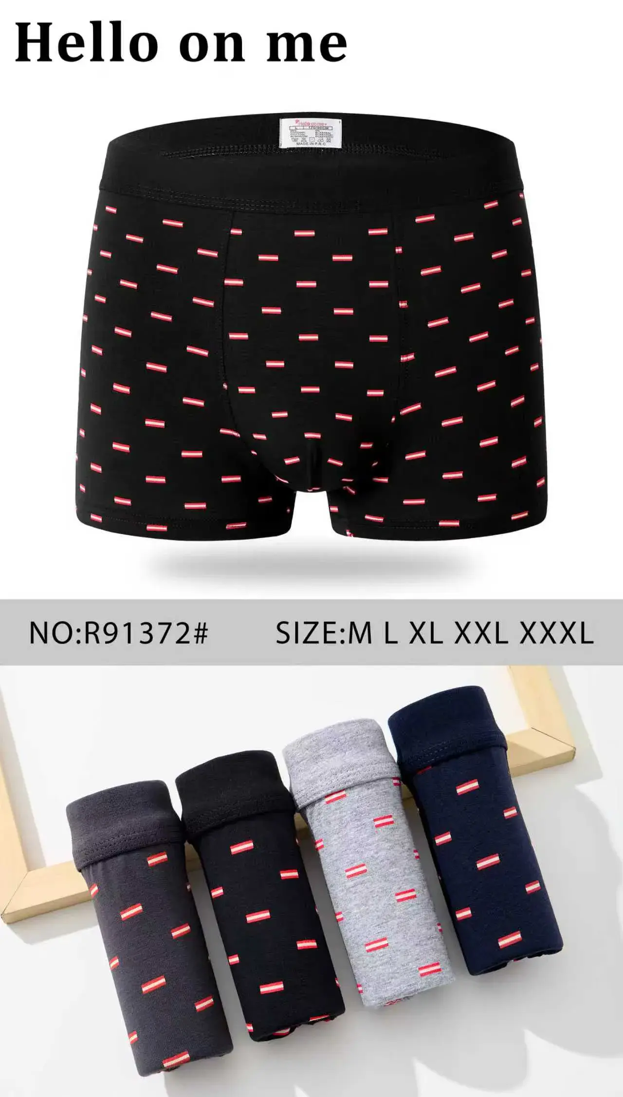 Bokserki męskie wzorzyste NO-R9132 M L XL XXL
