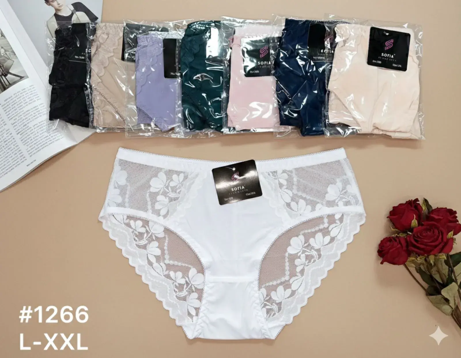 Majtki damskie koronkowe L-XXL 8 kolorów