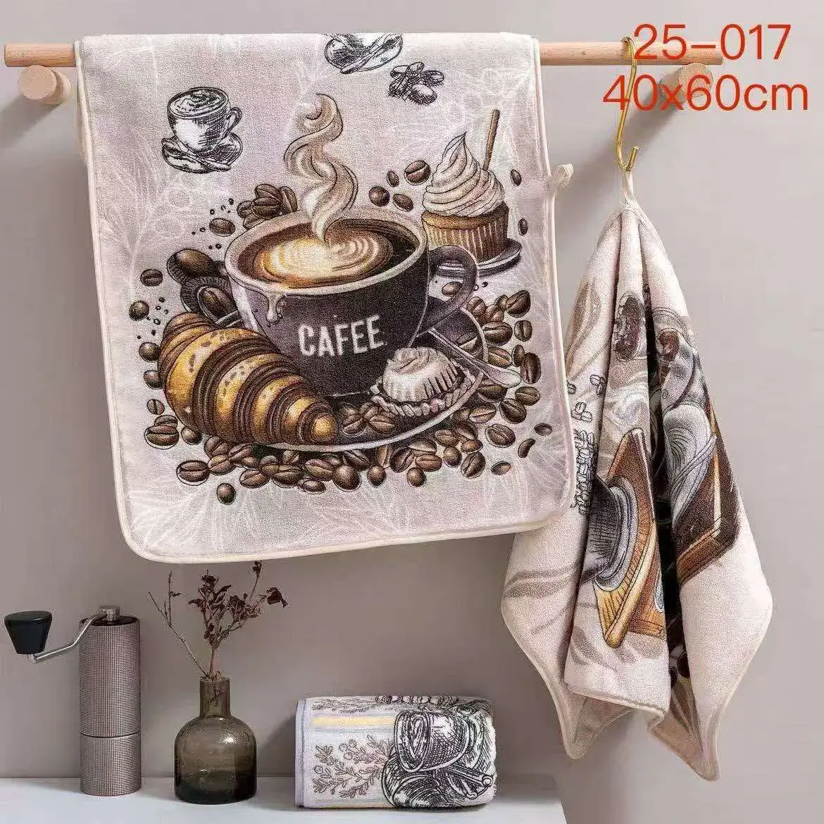 Ręczniki Mikrofibra 40x60 cm Cafe Motyw