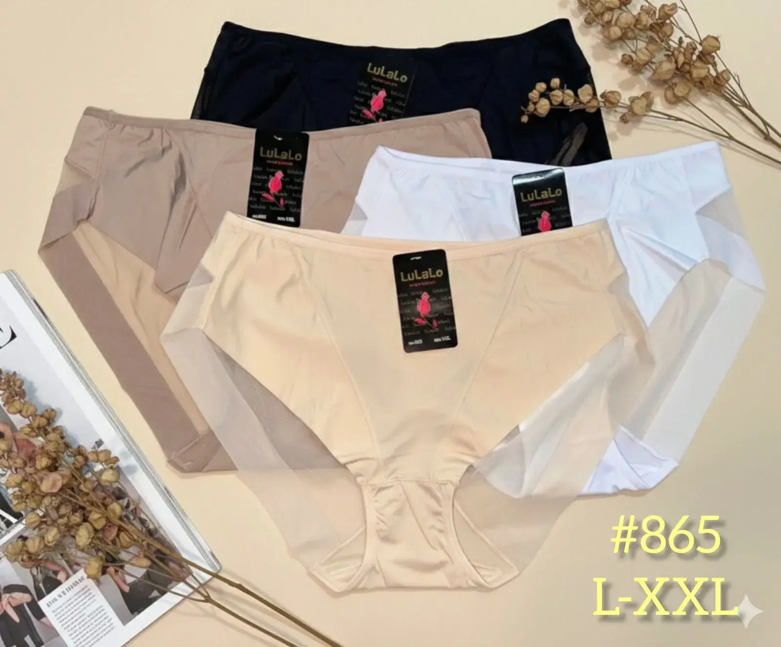Majtki damskie L-XXL #865 Lula 4 kolory