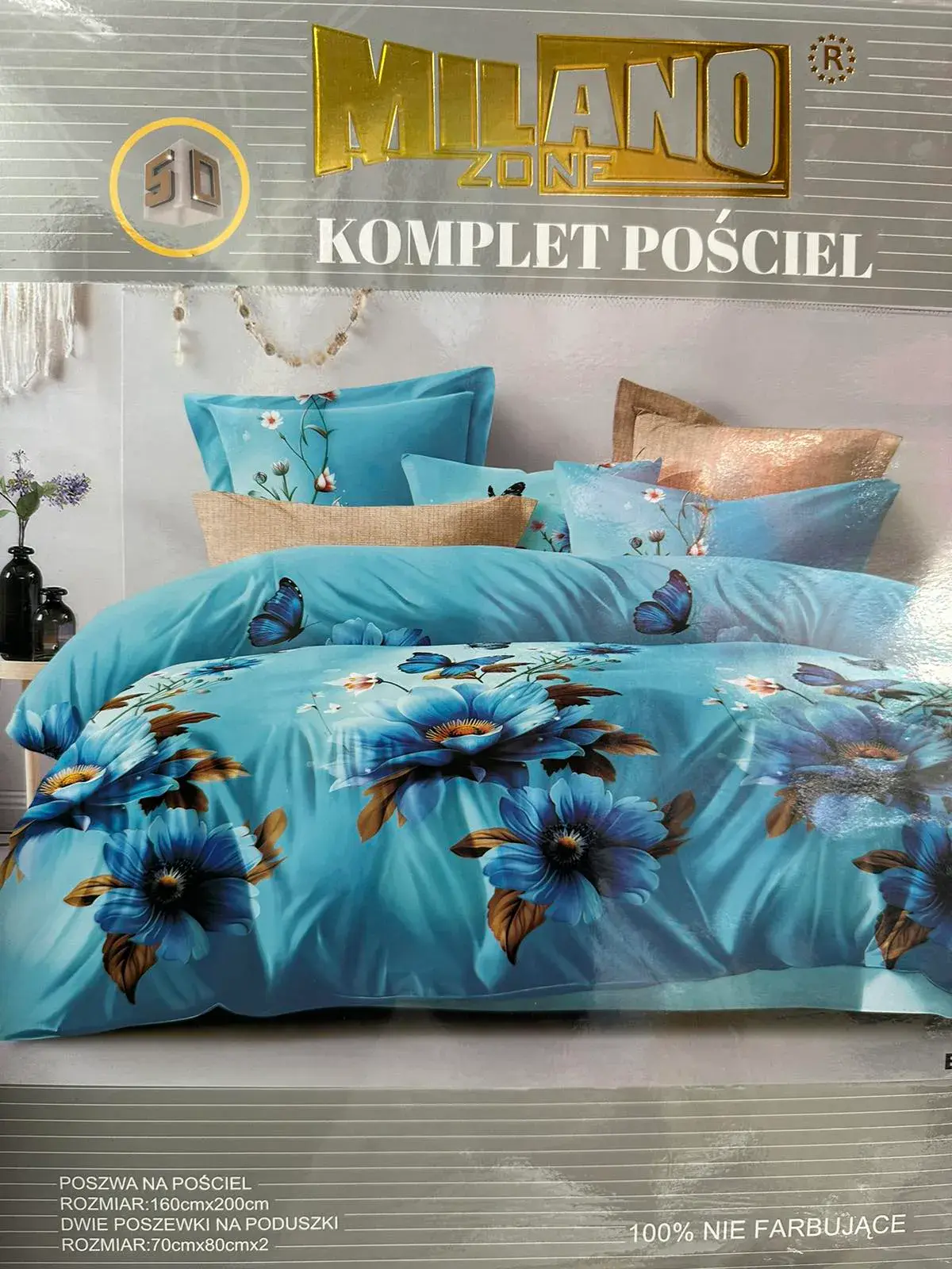 Komplet Pościeli 3el. Milanoano 160/200 100% Nienabłagan