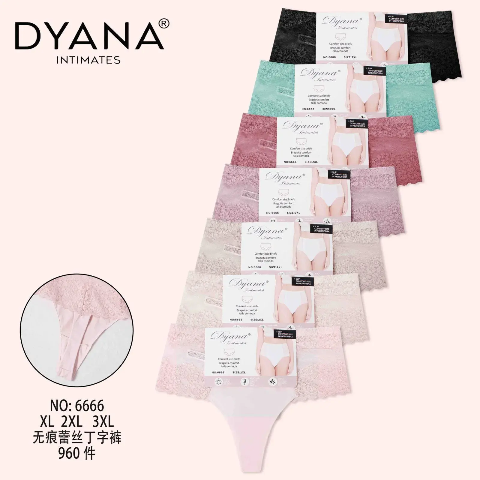 Dyanana Majtki Damskie XL-XXL 6 szt. opak. 24 szt.