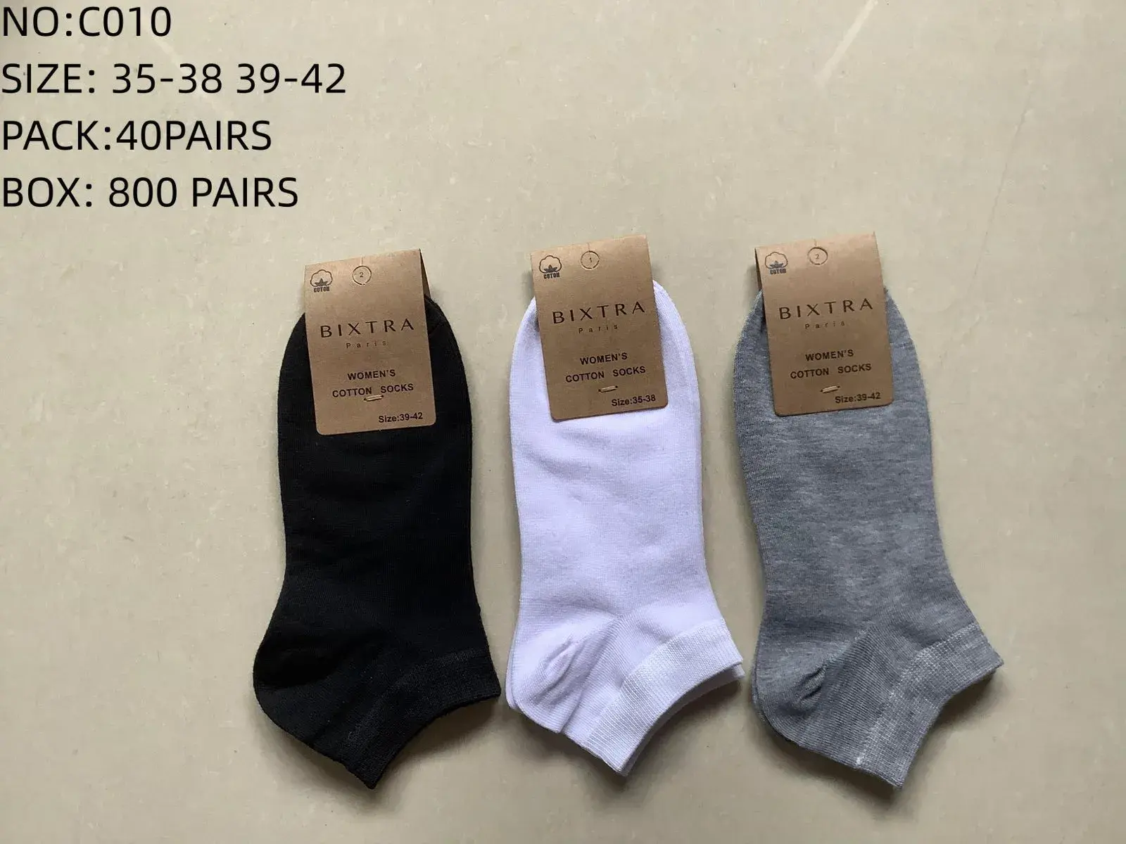 Skarpetki damskie Bistra Cotton C10 35-38, Pack 40 szt