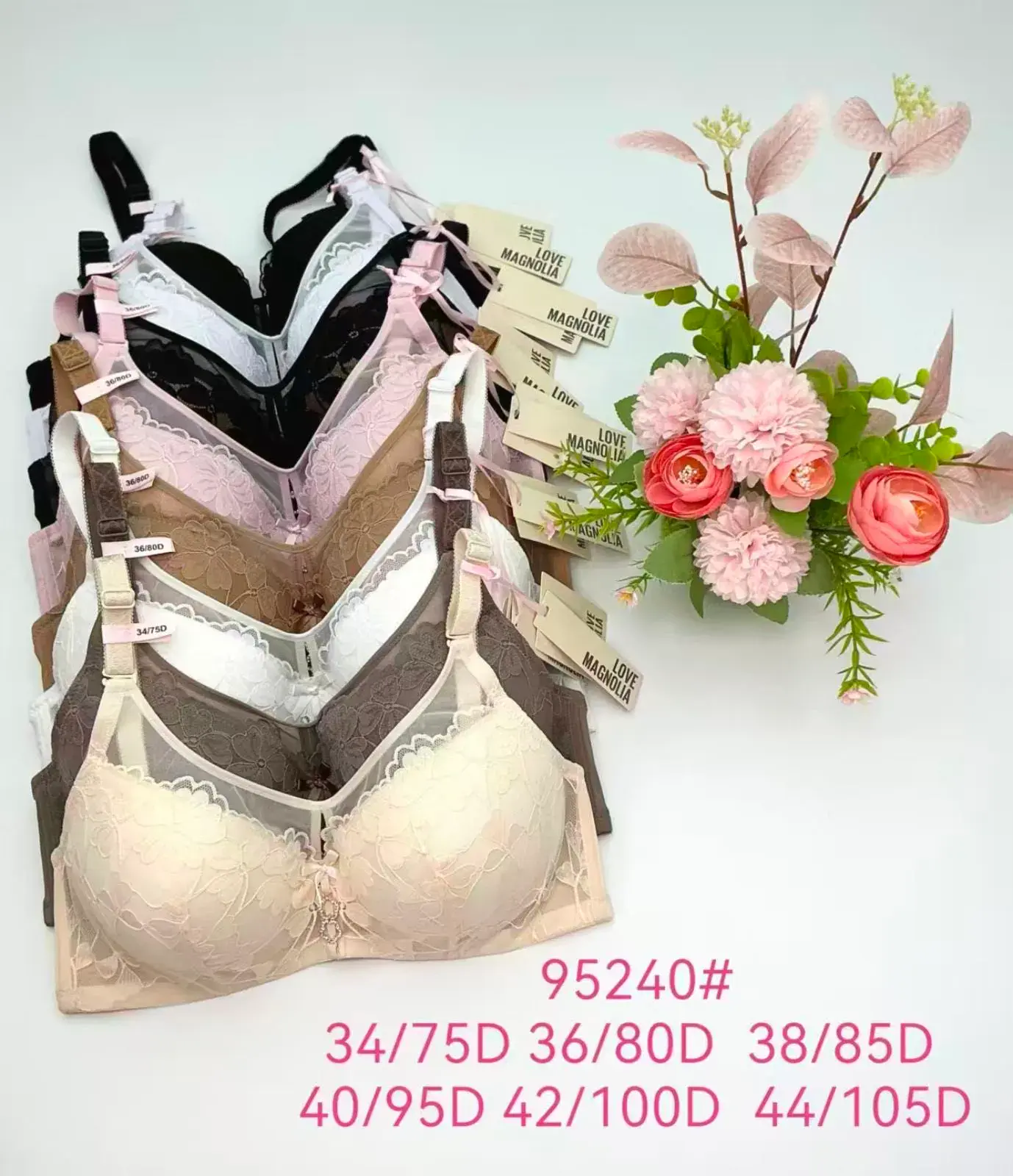 Biustonosz damski koronka rozmiary 34/75-44/105