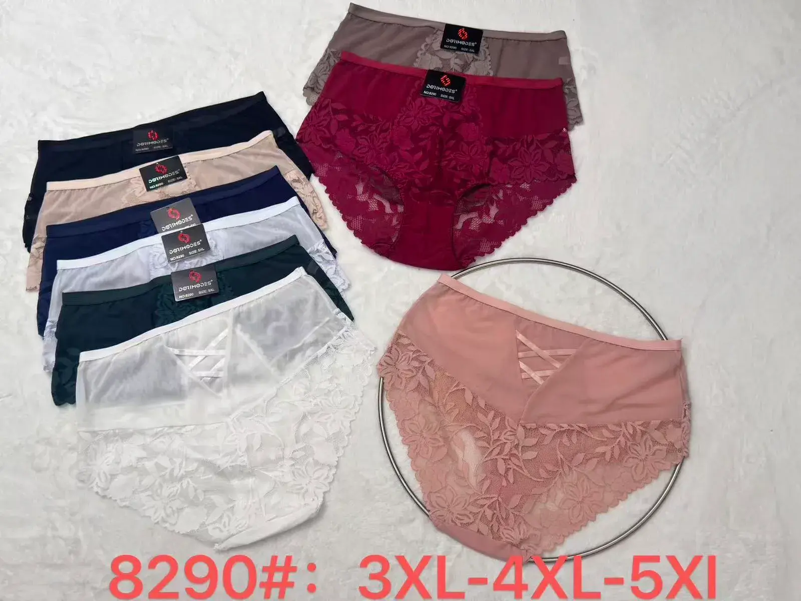 Majtki damskie 3XL-4XL-5XL, zestaw wielokolorowy