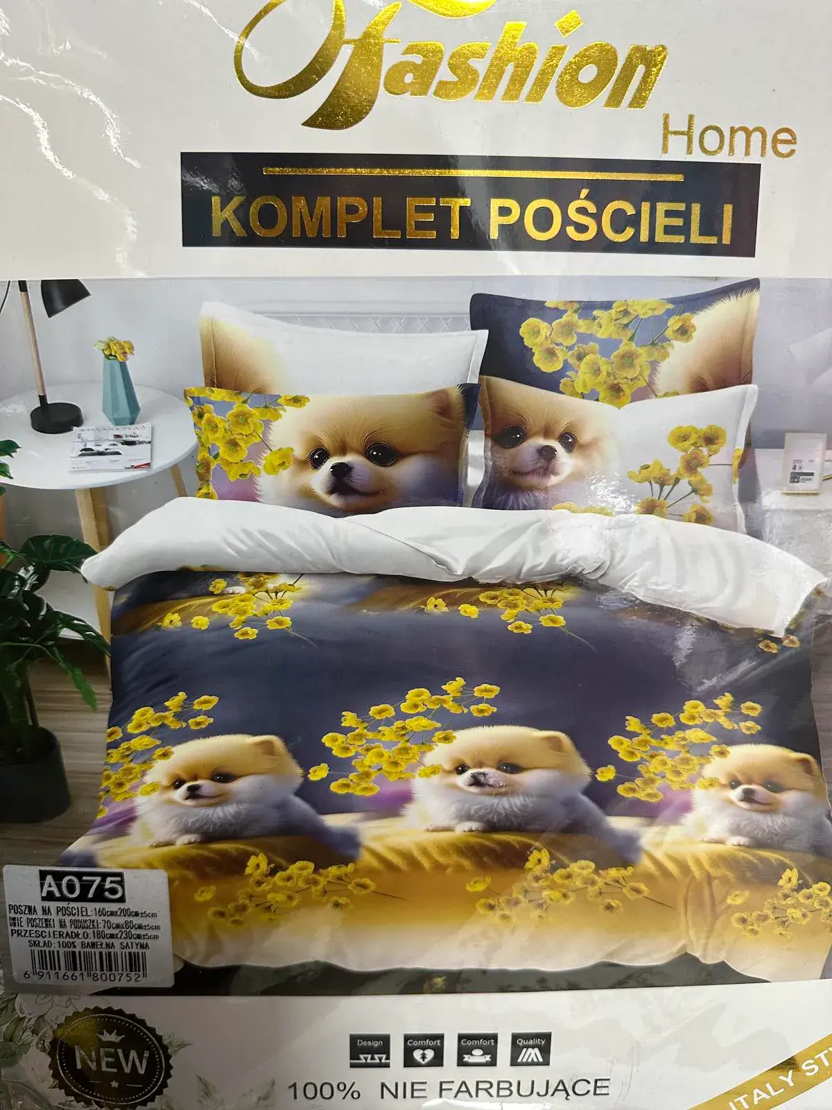 Komplet Pościeli 4CZ 160/200 Fashion Home Pomeranian A075