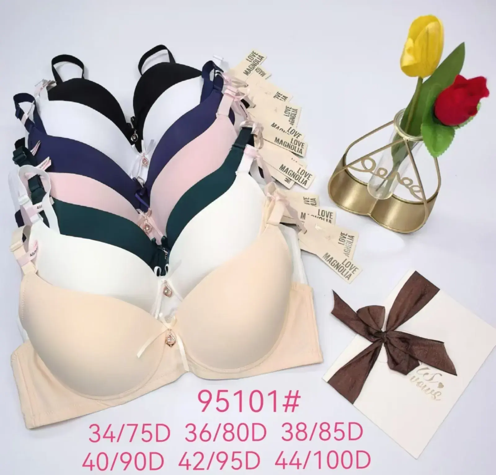 Biustonosz damski bezszwowy beżowy 95101# 34/75-44/100D